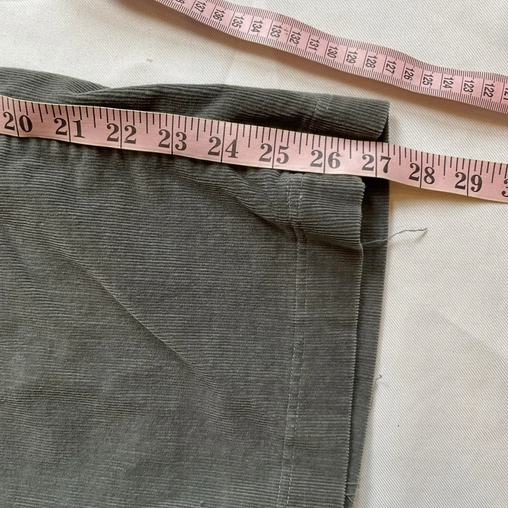 Talbots Gray Fine Wale Corduroy Pants Women's Size 22 Vintage 90s Y2K